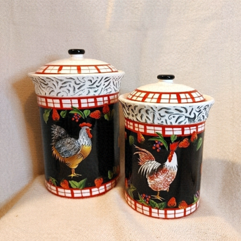 𝅺BELLA Casa by Ganz Rooster Canisters